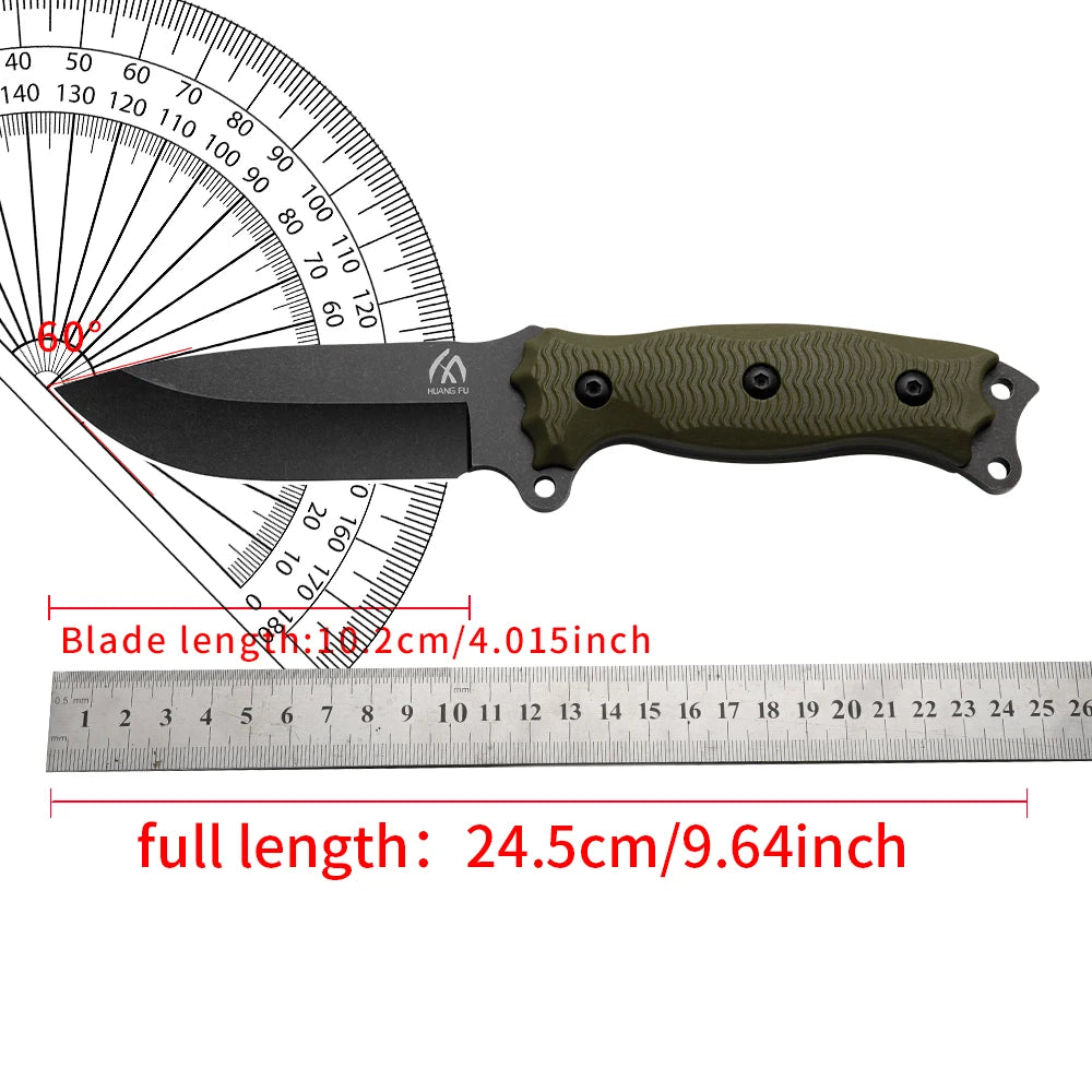 Outdoor Leisure Multi-Purpose Practical Stainless Steel Knife Camping Picnic Outdoor Organization Multifunctional Straight Knife lightweight and Easy to Carry Manual Tool Knife