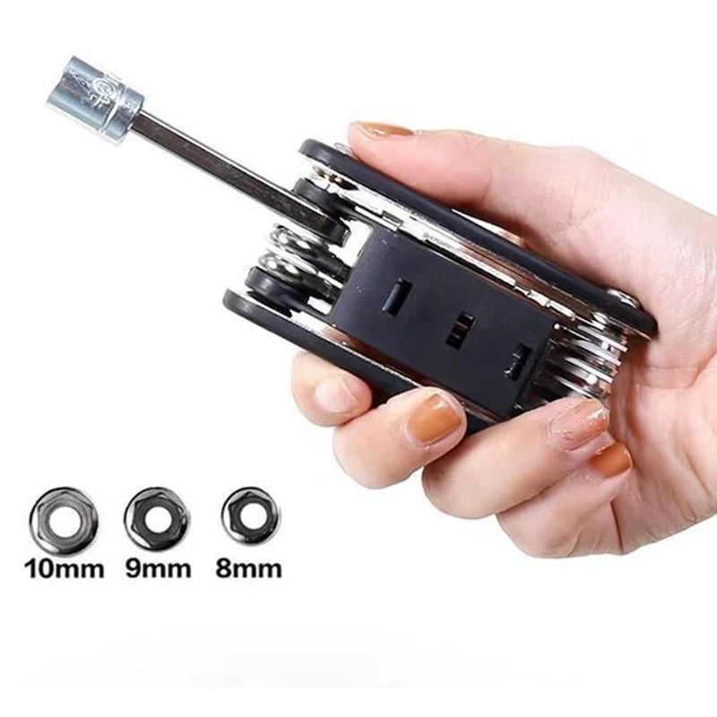 16-in-1 Socket Wrench Set, Non-Slip Rotating Head. Durable Stainless Steel for Home, Repairs & Camping