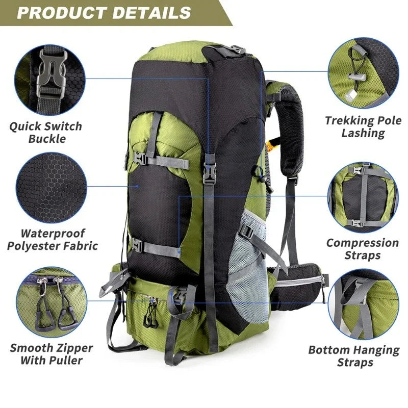 70L 90L Military Tactical Backpack Large Capacity 3 Day Assault Pack Rucksacks Sports Entertainment