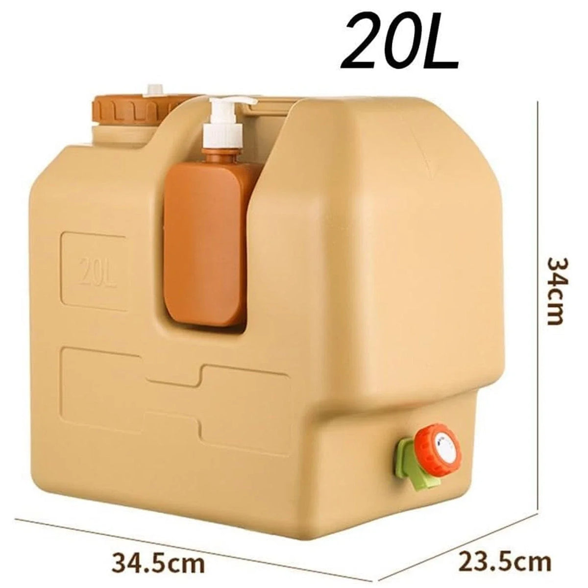 20L Emergency Water Storage Container with Spigot – Large-Capacity Portable Camping Water Jug for Hiking, Picnics & Outdoor Use