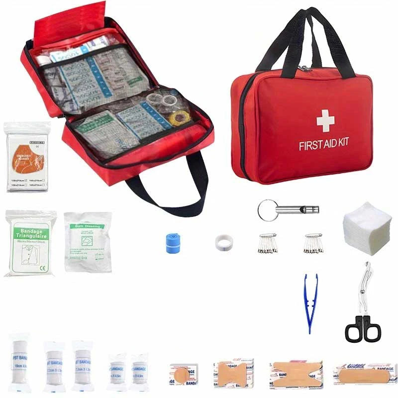 274pcs First Aid Kit, Professional Home First Aid Kit, Portable Survival Medical First Aid Kit, Camping, Hiking, Traveling Comp