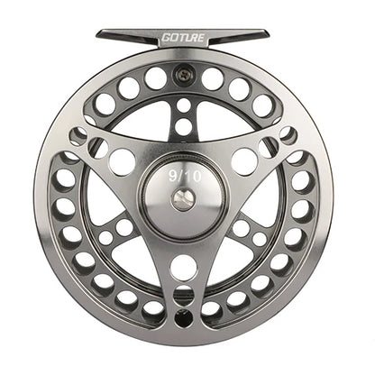 Goture 3/4 5/6 7/8 9/10 WT Fly Fishing Reel CNC Machine Cut Large Arbor Die Casting Aluminum Fly Reel with Bag