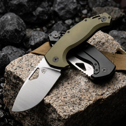 Stainless Steel Folding Knife Portable Pocket Knife for Outdoor Camping Fishing and Cutting Fruits and Vegetables