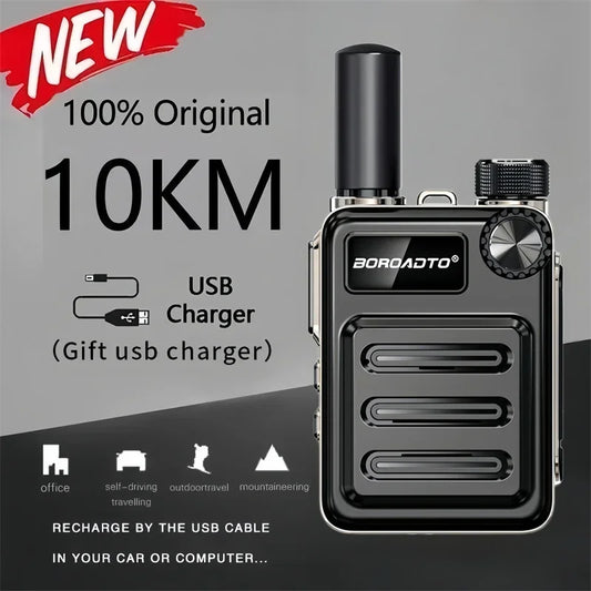 5W Mini UHF Walkie Talkie – 16-Channel Two-Way Radio, 400–470MHz, Long Standby, Portable Handheld Transceiver