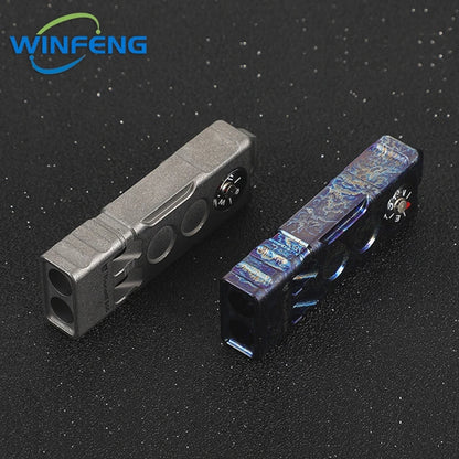 High Decibel Titanium Emergency Whistle Dual Frequency Survival Whistle with Compass for Outdoor Camping Hiking Exploring
