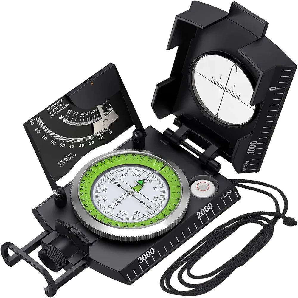 New Outdoor Compass Hiking Survival Compass with Clinometer,Waterproof Durable and Pocket-Sized Good for Camping Hunting Hiking