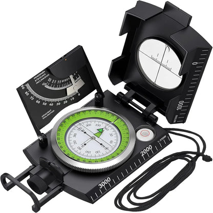 New Outdoor Compass Hiking Survival Compass with Clinometer,Waterproof Durable and Pocket-Sized Good for Camping Hunting Hiking