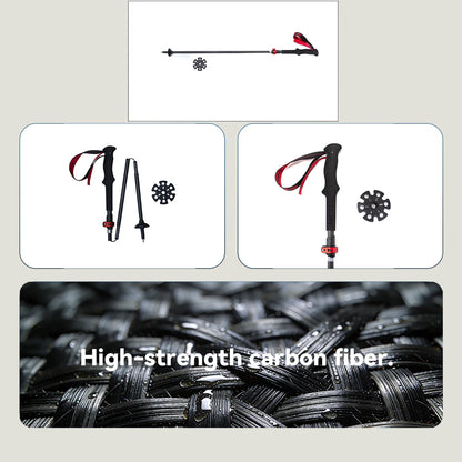 Super Light Telescopic Trekking Poles Portable Nordic Walking Sticks for Outdoor Camping Hiking Easy to Fold Alpenstock