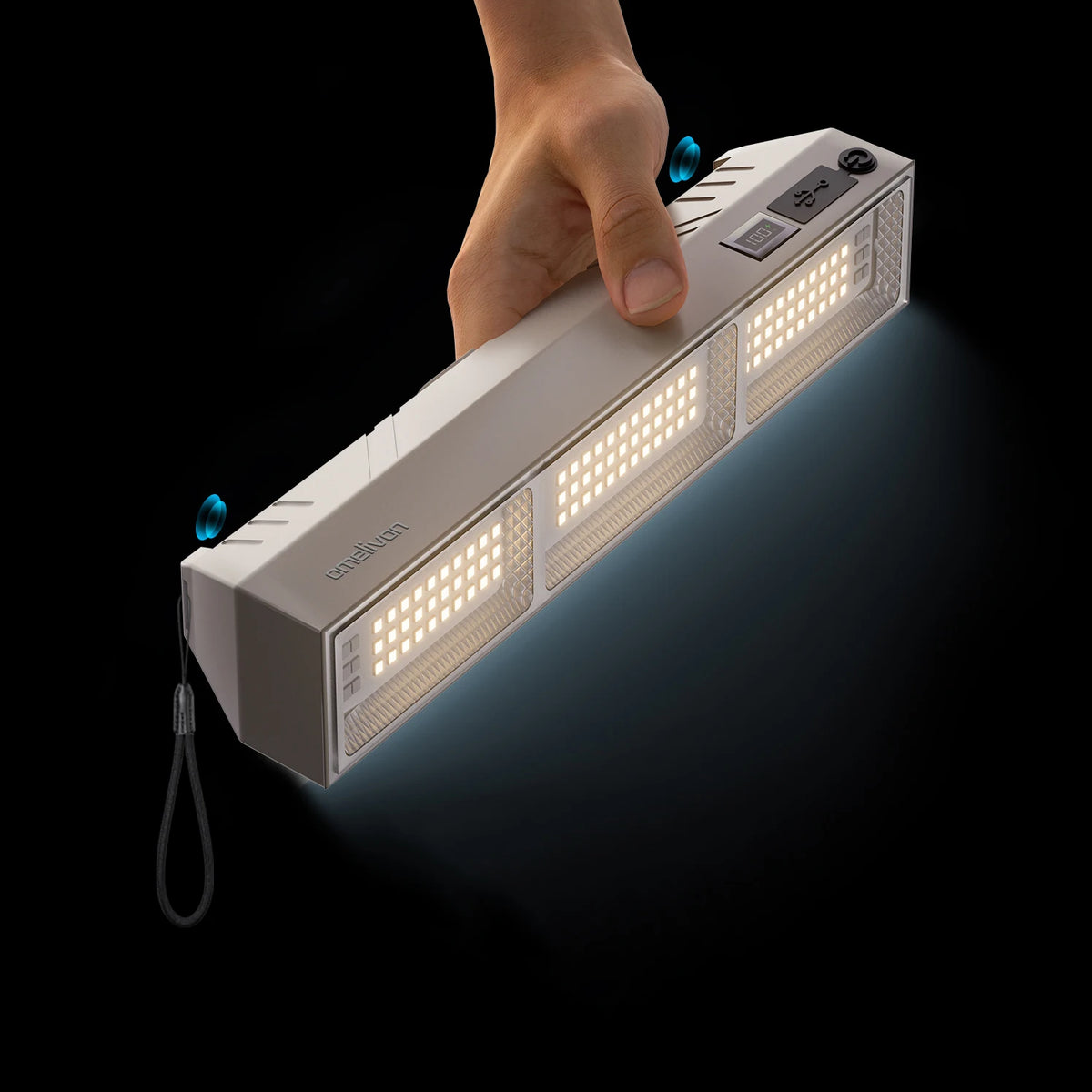 Multifunctional, High-Brightness, Short Led Emergency Light, Compact and Portable, with Multiple Dimming Modes, High-Brightness Illumination + USB Long-Lasting Battery Life, with a Small Flashlight on the Side, Smart Power Di