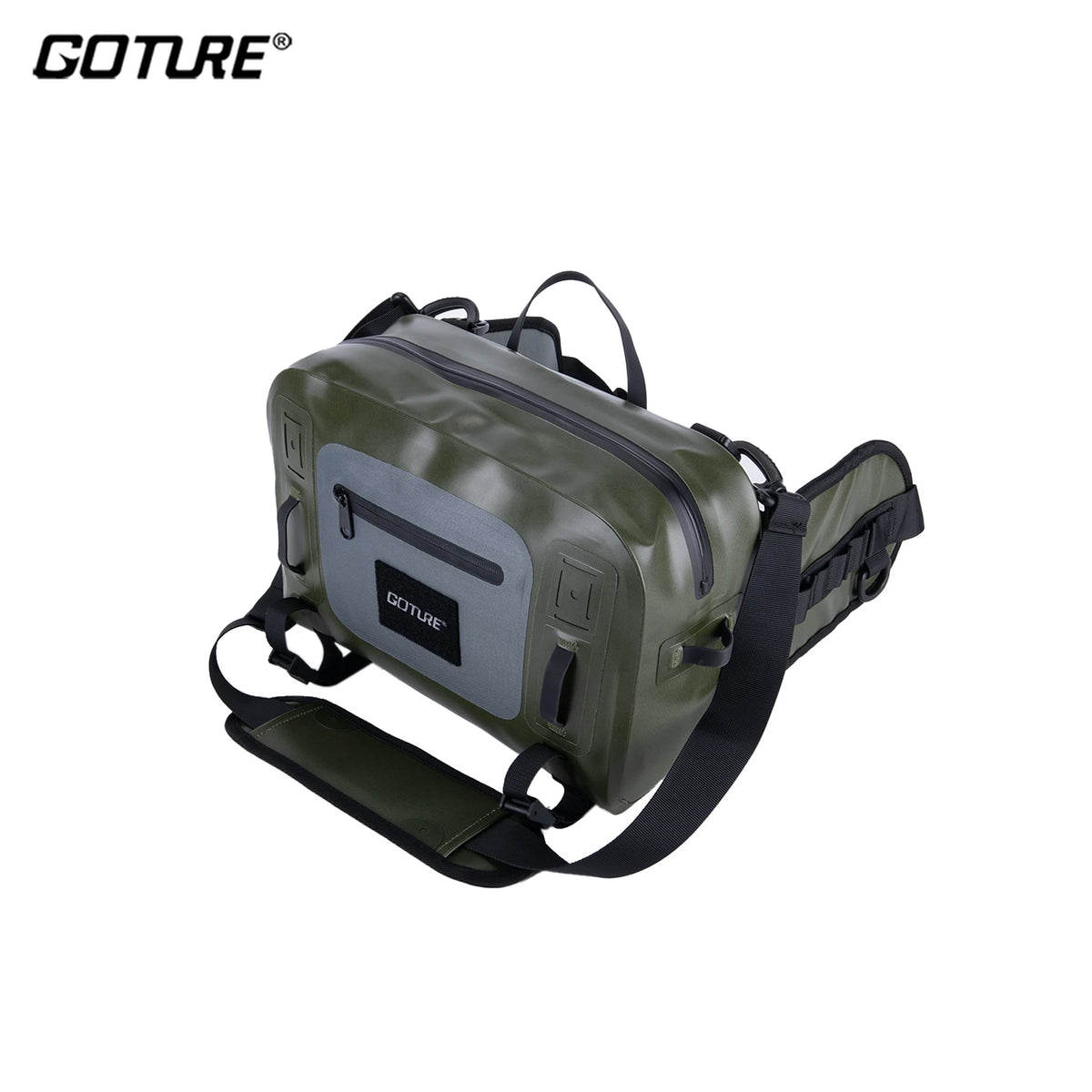 Goture 34*22*10.5cm Multifunctional Fly Fishing Bag IPX8 Waterproof Halter Waist Pack Large Capacity Bag for Outdoor Sports bag