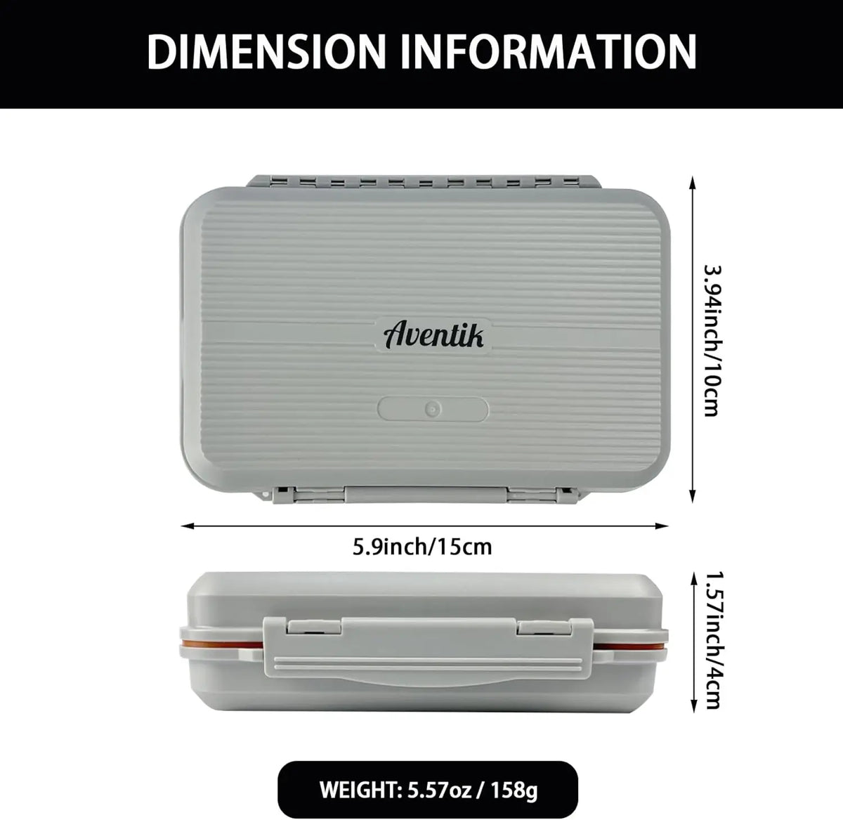 Aventik Waterproof Fly Box with 4-Layer Foam Portable ABS Lightweight Fly Fishing Tackle Storage Case