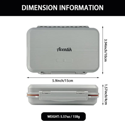 Aventik Waterproof Fly Box with 4-Layer Foam Portable ABS Lightweight Fly Fishing Tackle Storage Case