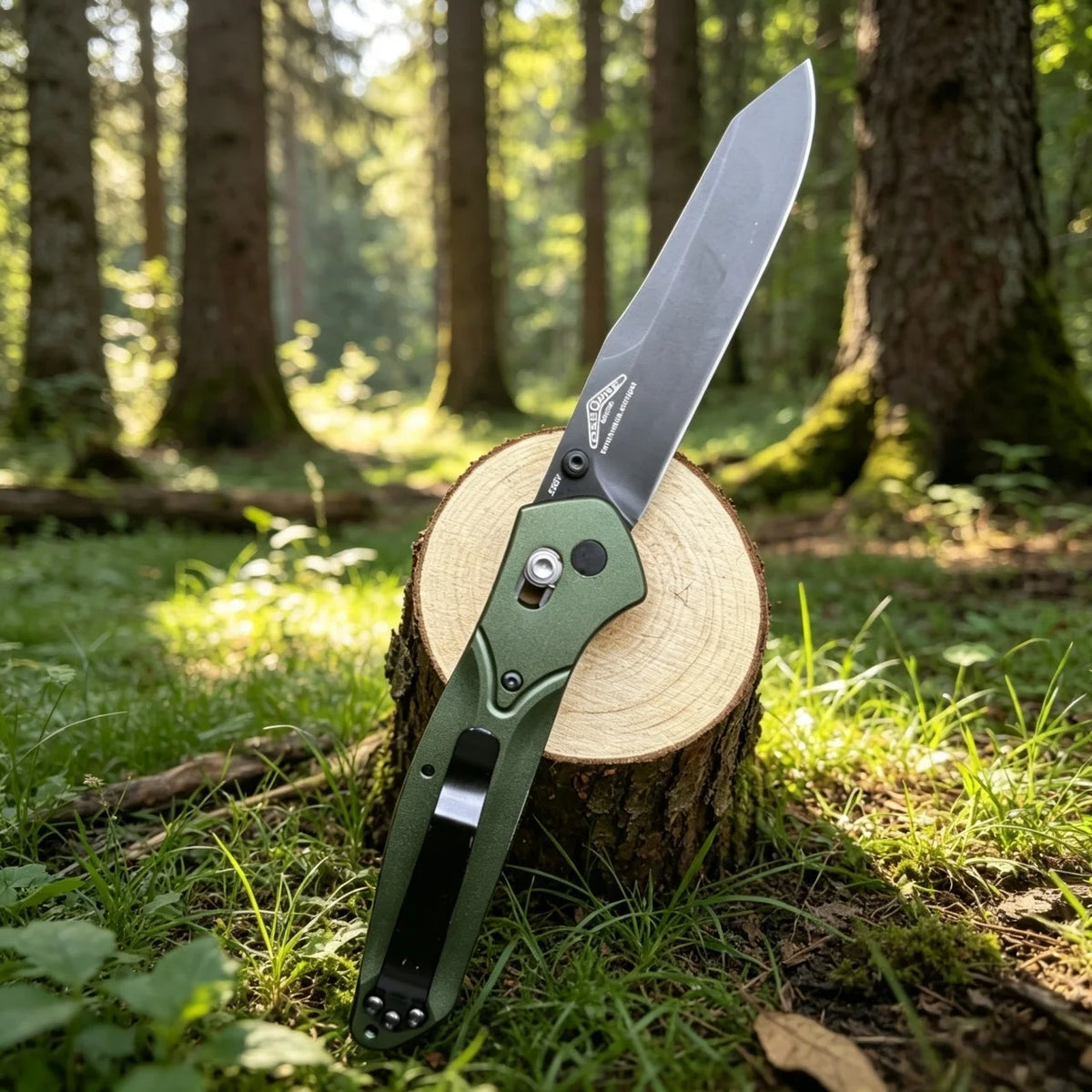 US Stock 940 Style Folding Pocket Knife S30V Stainless Steel Blade Green Aviation Aluminum Handle Axis Lock EDC Every Day Carry Tactical Tool Outdoor Survival Camping Hiking Gift for Men Wholesale Supplier Factory Price High