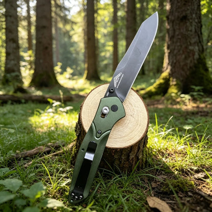 US Stock 940 Style Folding Pocket Knife S30V Stainless Steel Blade Green Aviation Aluminum Handle Axis Lock EDC Every Day Carry Tactical Tool Outdoor Survival Camping Hiking Gift for Men Wholesale Supplier Factory Price High
