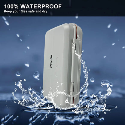 Aventik Waterproof Fly Box with 4-Layer Foam Portable ABS Lightweight Fly Fishing Tackle Storage Case