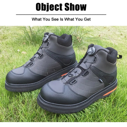 Fly Fishing Shoes, Waders Fishing Shoes, Felt Sole With or Without Nails Fishing Boots, Self-lock Hunting Fishing Equipment