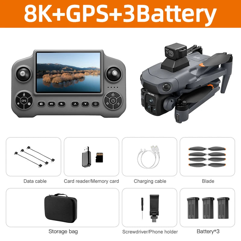 Original V918 3S GPS Drone 8K Professional Camera Aerial FPV Brush power Laser Obstacle with Large Screen RC Folding 2026