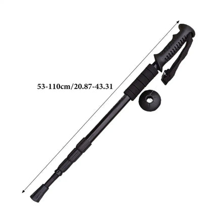 Trekking Poles For Hiking Lightweight Aluminum Alloy Telescopic Walking Stick Crutch Climbing Equipment Adjustable Outdoor