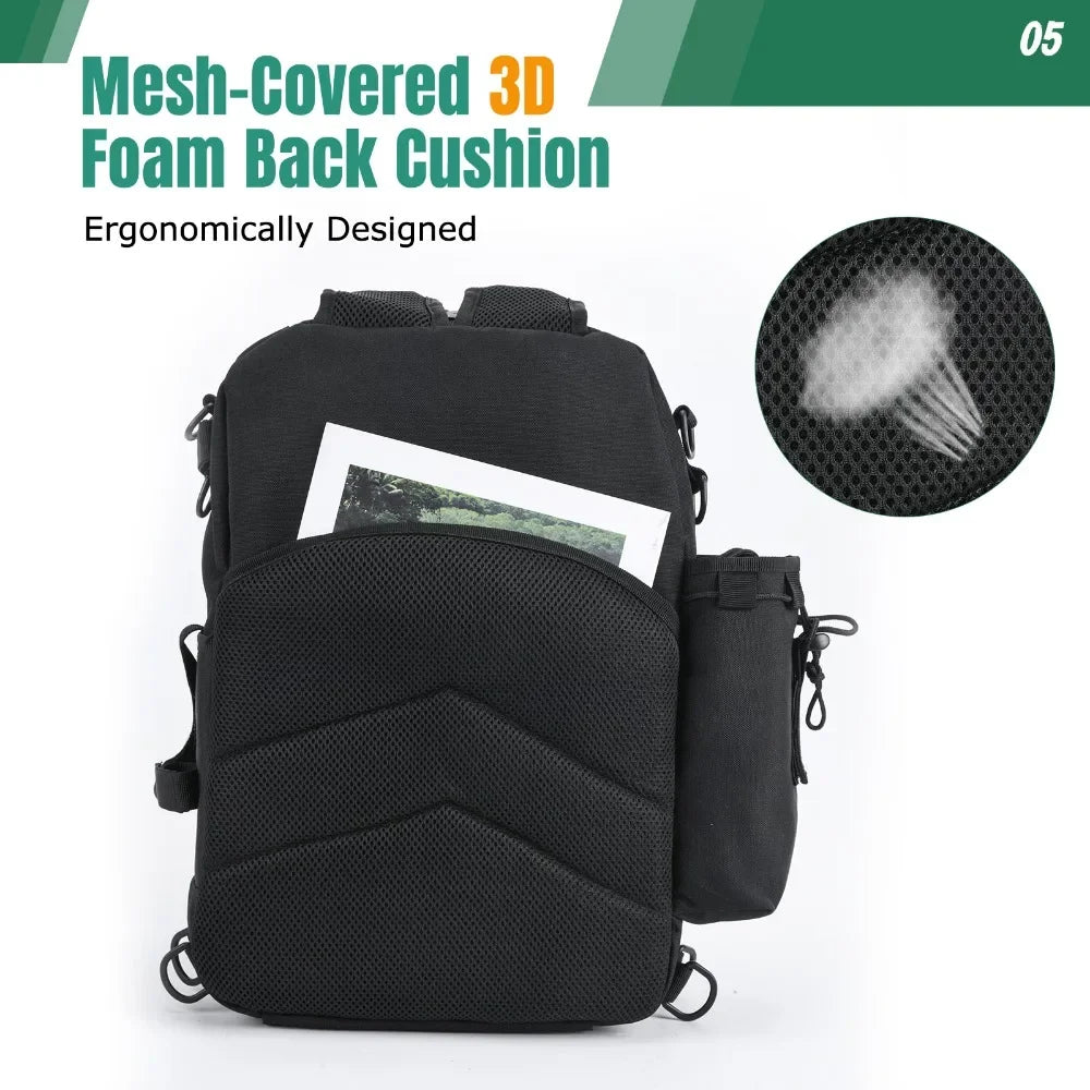 Goture Outdoor Fishing Backpack Multifunction Large Capacity Waterproof Tackle Bag for Hiking Camping Cycling Fishing Tackle Bag