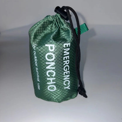 1Pc Emergency Waterproof Aluminum Film Rain Poncho,Thermal Warm Rainwear&Survival Blanket,Multi-purpose Outdoor Survival Gadgets