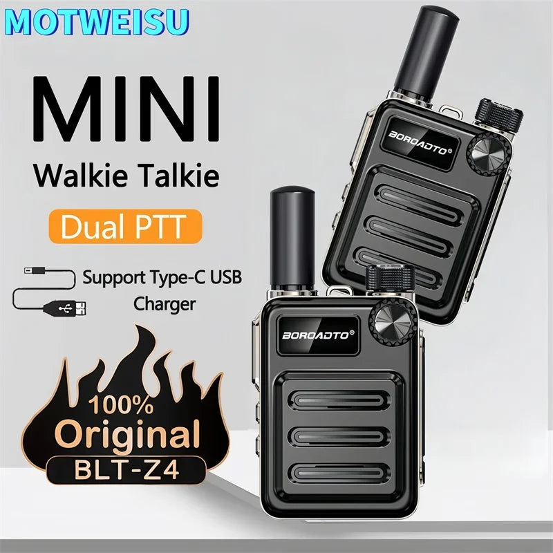 5W Mini UHF Walkie Talkie – 16-Channel Two-Way Radio, 400–470MHz, Long Standby, Portable Handheld Transceiver