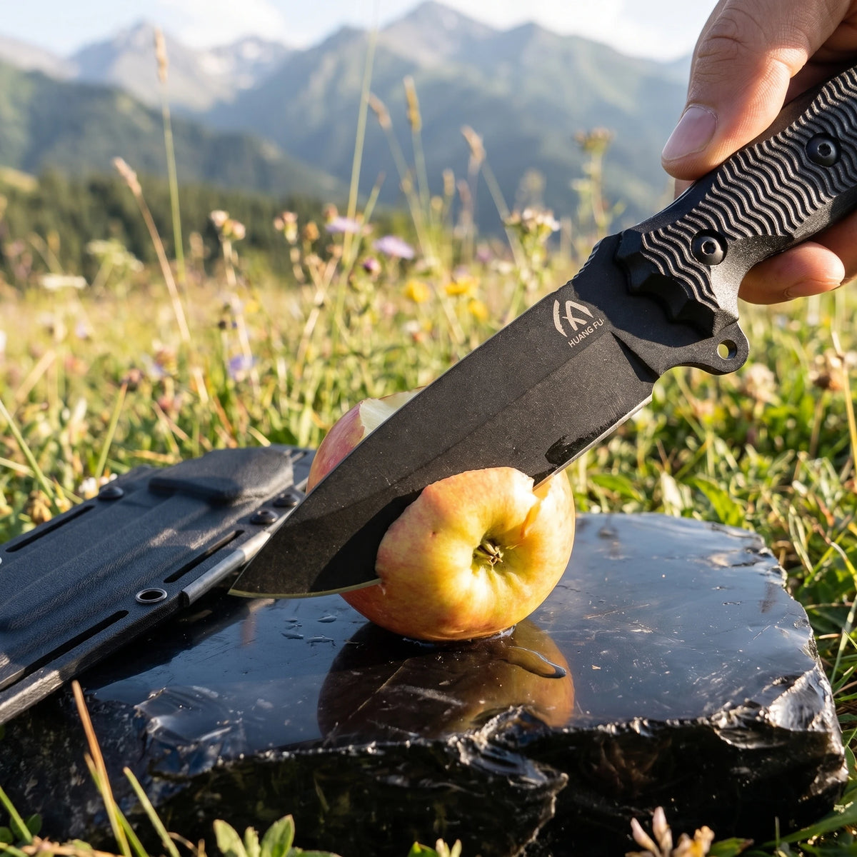 Outdoor Leisure Multi-Purpose Practical Stainless Steel Knife Camping Picnic Outdoor Organization Multifunctional Straight Knife lightweight and Easy to Carry Manual Tool Knife
