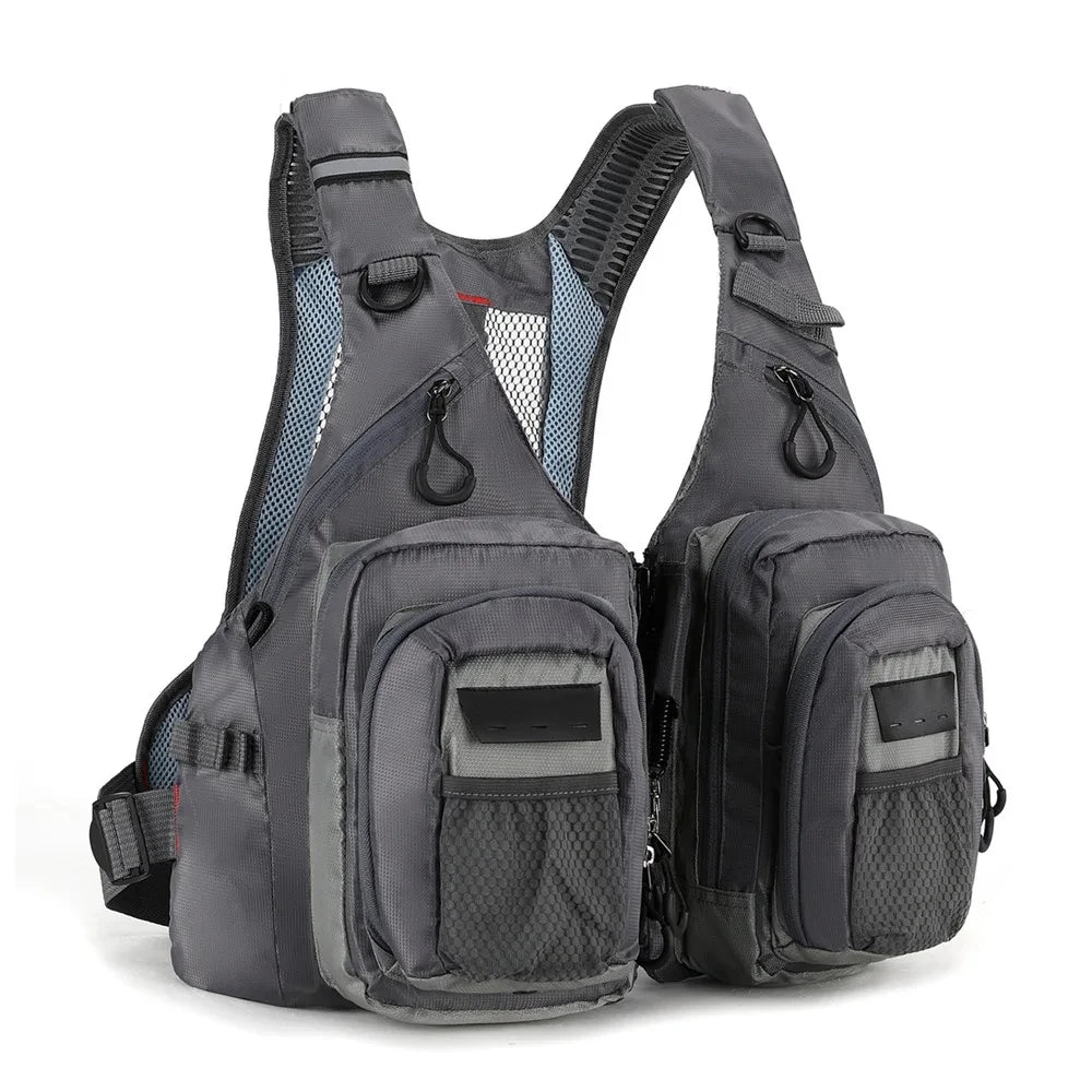 Fishing Vest With Multiple Pockets, Lightweight Fly Fishing Vest, One Size Adjustable Vest
