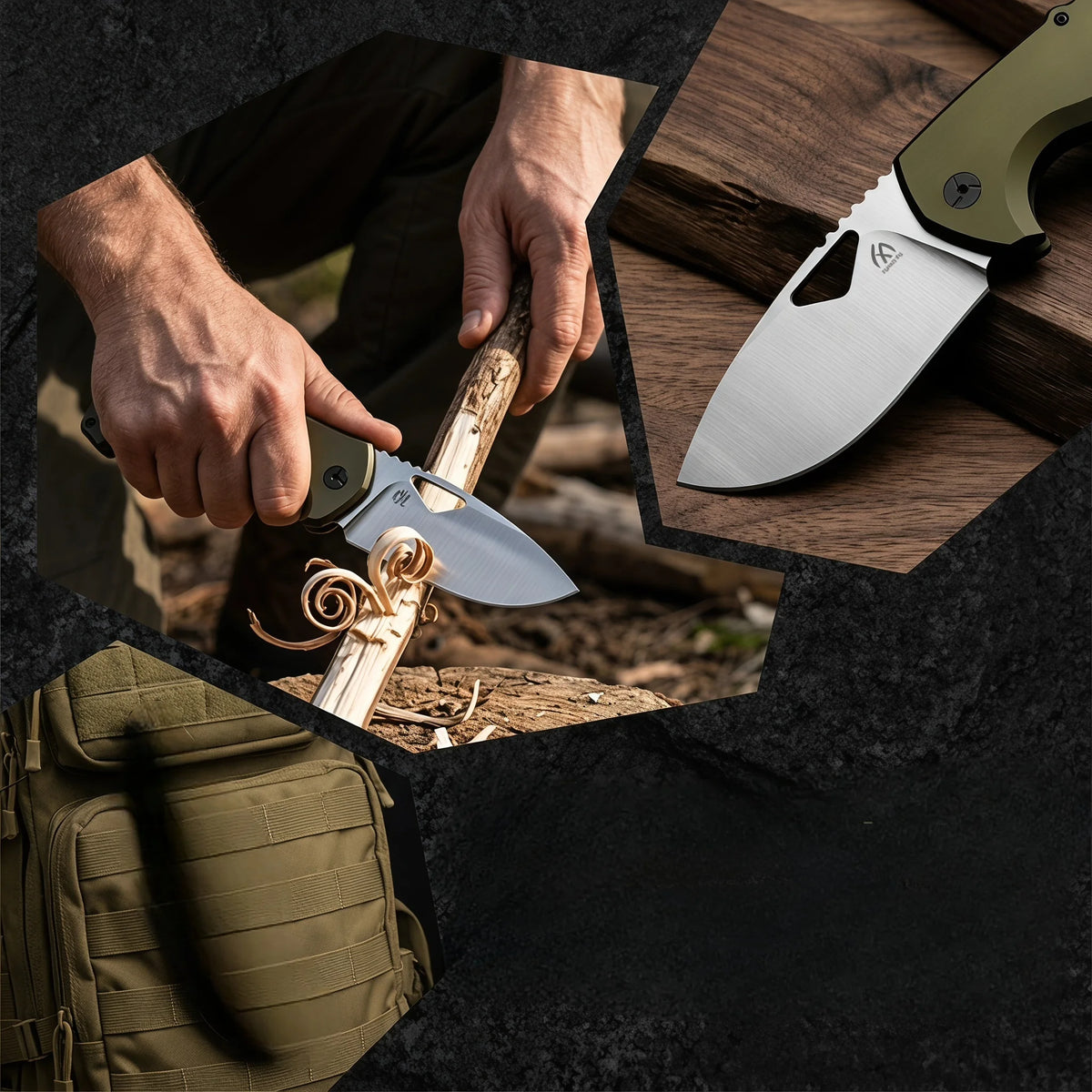 Stainless Steel Folding Knife Portable Pocket Knife for Outdoor Camping Fishing and Cutting Fruits and Vegetables