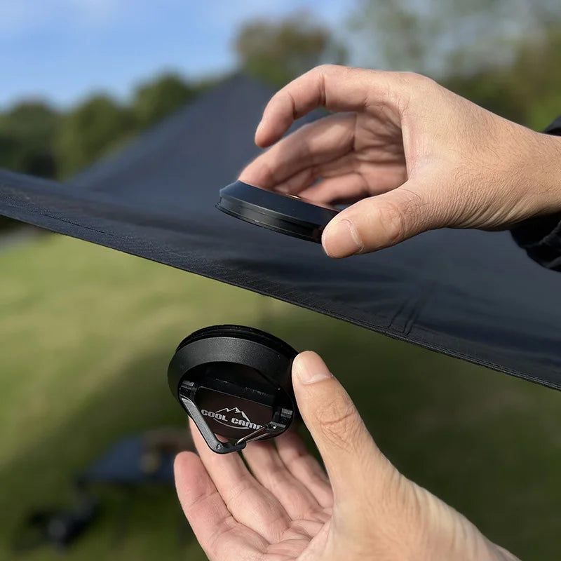Outdoor Magnetic Hook Storage Bag Set, No-Drill Magnetic Hooks and Storage Bag, Suitable for Camping Tents, Lamps, Etc.