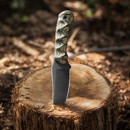 Quenched high toughness outdoor straight knife, detachable storage scabbard, hiking camping daily cutting tool