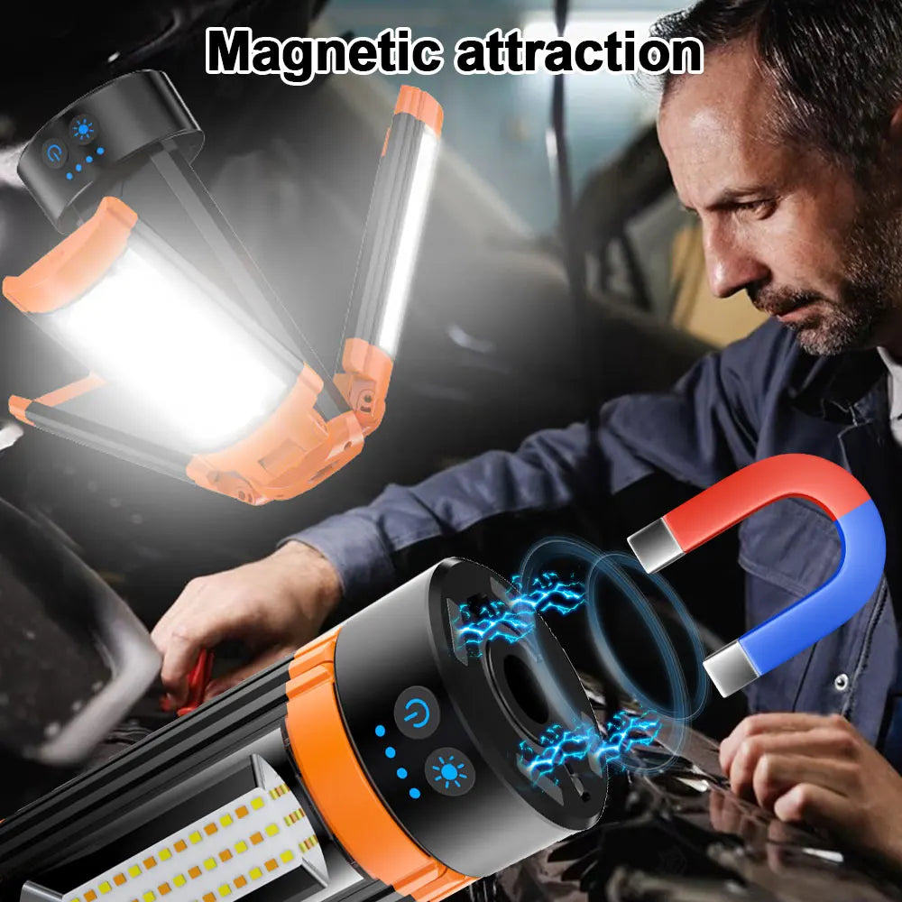 Folding Camping Light 1.8m Portable Telescopic Lanterns  bracket camping light USB Rechargeable 9000mAh Outdoor Waterproof Power Bank Lamp With Triangle Sta