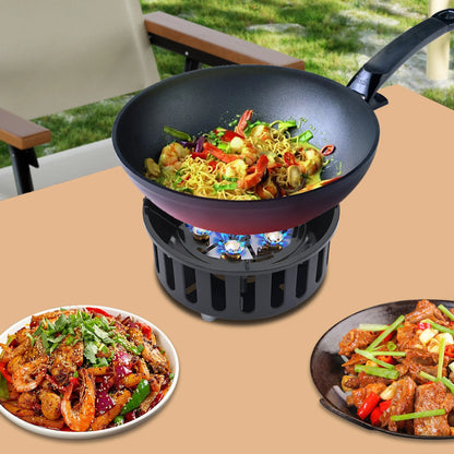 21000W Portable Camping Gas Stove – Dual Fuel Butane & Propane Outdoor Burner with 2 Adapters for Frying, Boiling, Camping, Hiking & Emergency Cooking