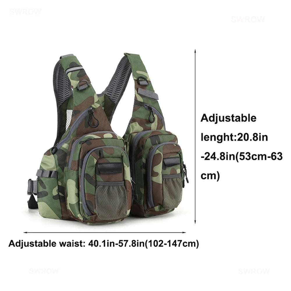 Fishing Vest With Multiple Pockets, Lightweight Fly Fishing Vest, One Size Adjustable Vest