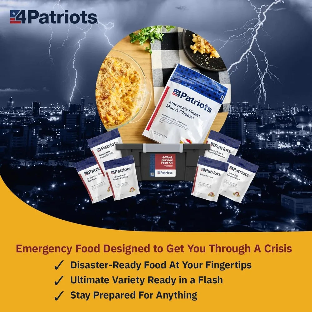 US Shipping 4 Week Emergency Survival Food Kit 192 Servings 25 Year Shelf Life