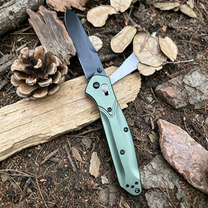 US Stock 940 Style Folding Pocket Knife S30V Stainless Steel Blade Green Aviation Aluminum Handle Axis Lock EDC Every Day Carry Tactical Tool Outdoor Survival Camping Hiking Gift for Men Wholesale Supplier Factory Price High