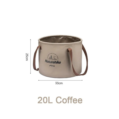 Naturehike Handheld Bucket Outdoor Foldable Waterproof Bucket Portable Multifunctional Travel Camping Fishing Storage Bucket