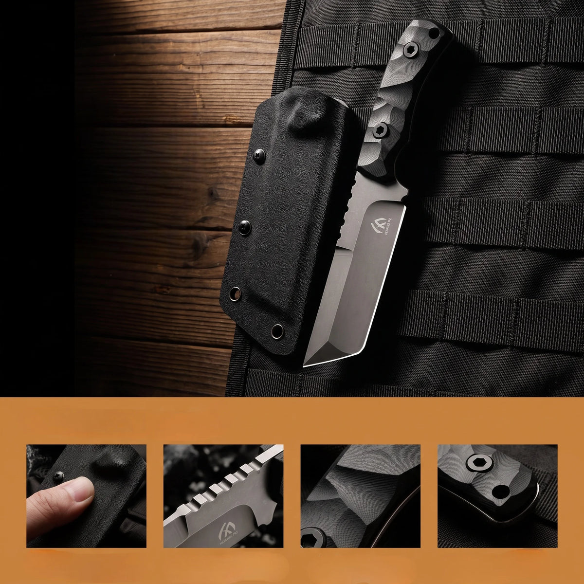 Multi functional outdoor tools, straight knives, portable EDC equipment, camping, hiking, manual cutting knives