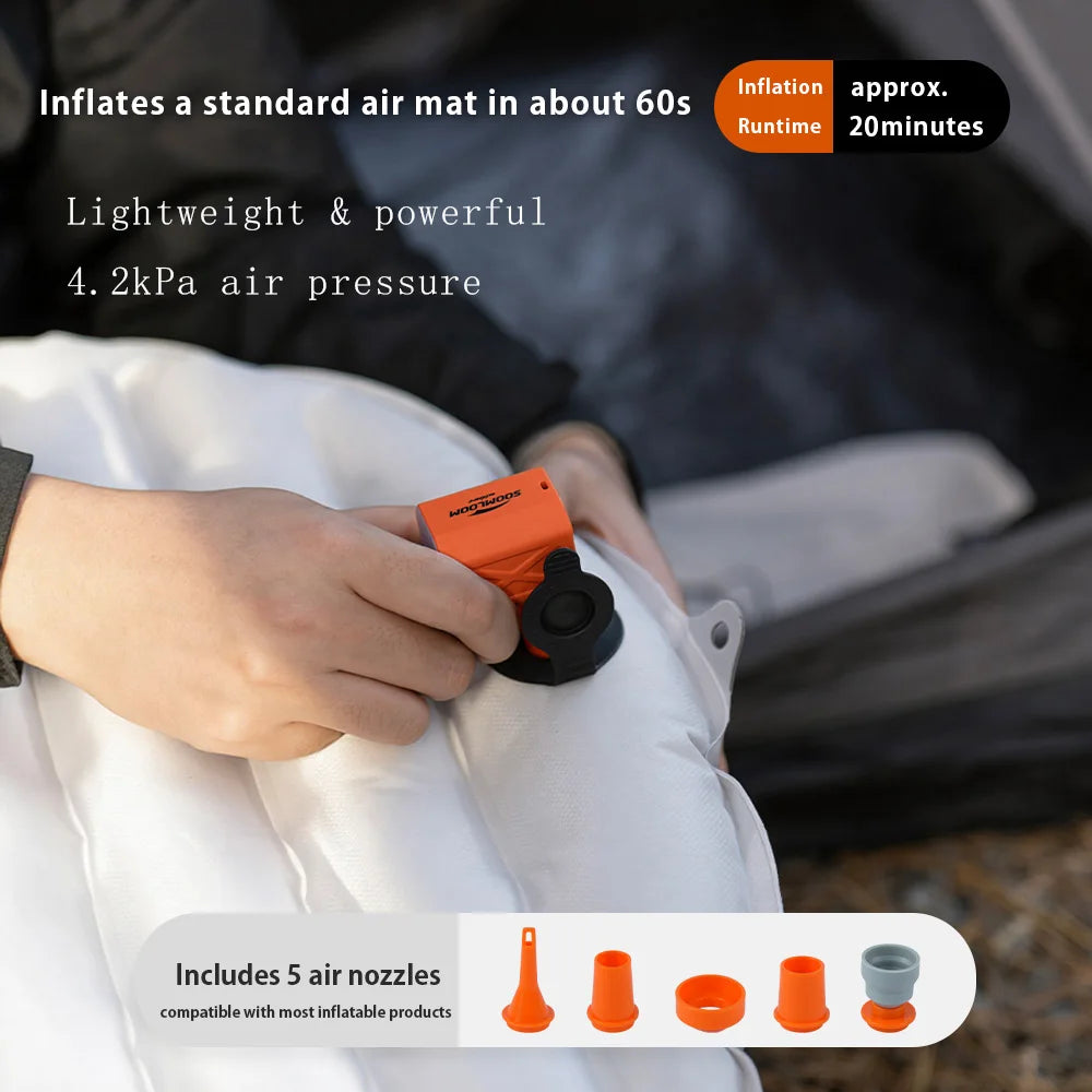 Soomloom Cube Air Pump – Portable Wireless Electric Inflator & Deflator for Inflatable Cushions, Swimming Rings & More