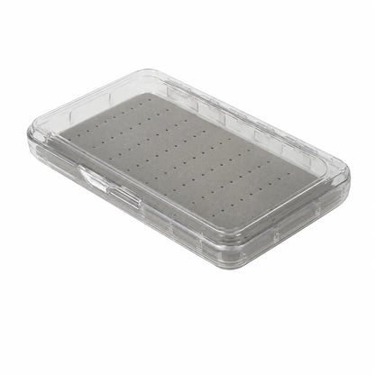 Aventik Transparent ABS Fly Fishing Box, Slim Clear Fly Storage Case with EVA Foam Inserts, Pocket Fly Organizer