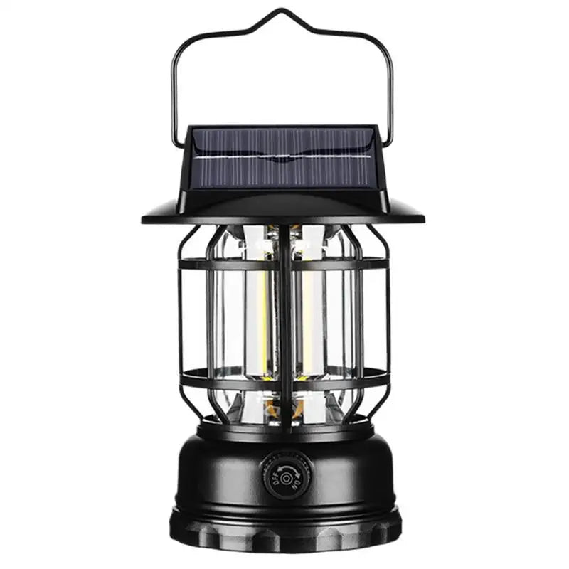 Solar Camping Lantern Motion Sensor Rechargeable Tent Light Lantern Portable Solar Powered Landscape Hiking Flashlight For