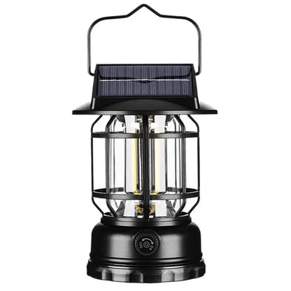 Solar Camping Lantern Motion Sensor Rechargeable Tent Light Lantern Portable Solar Powered Landscape Hiking Flashlight For
