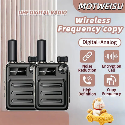 5W Mini UHF Walkie Talkie – 16-Channel Two-Way Radio, 400–470MHz, Long Standby, Portable Handheld Transceiver