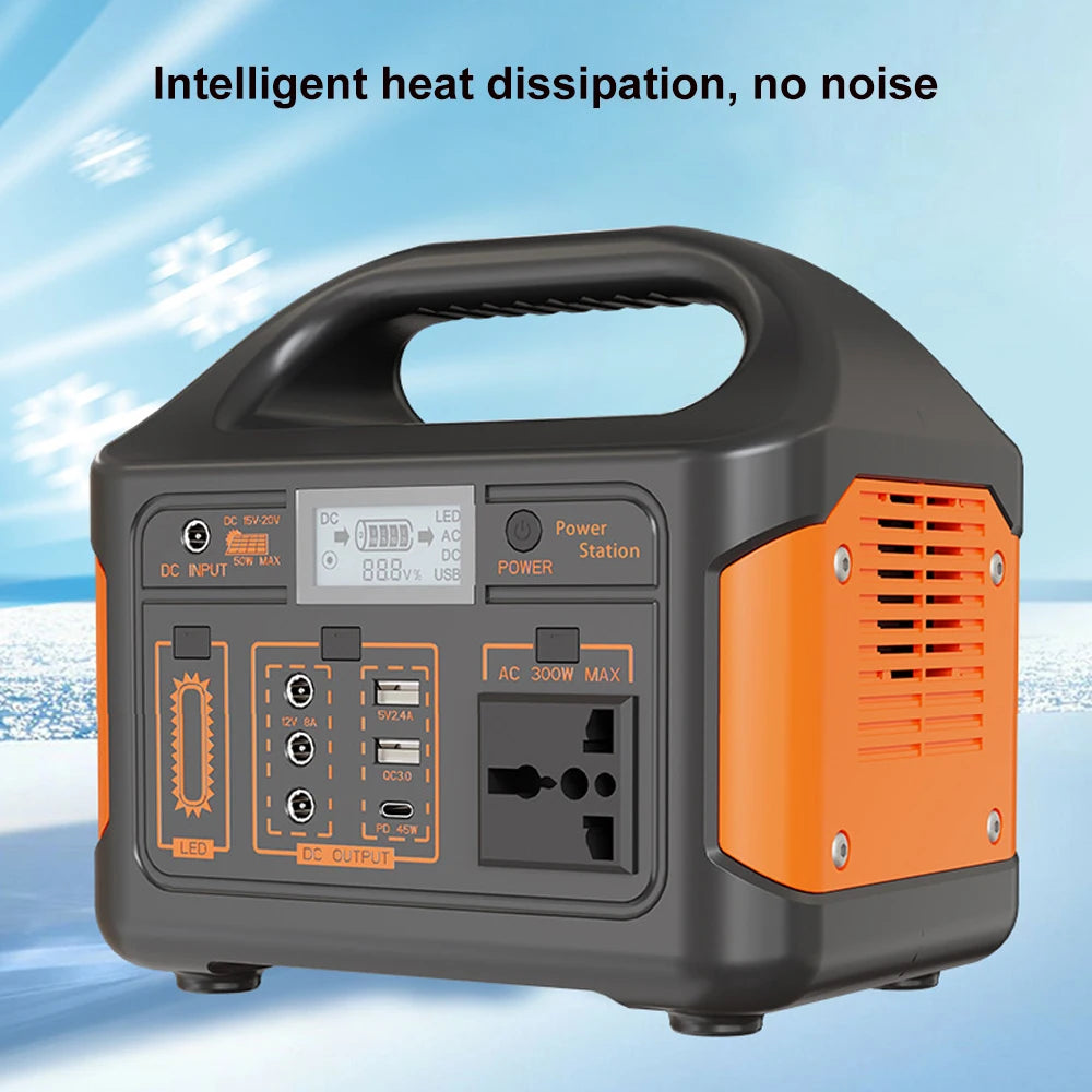 Gaiaray Portable Power Station – 460.8Wh LiFePO4 Battery, 500W/300W, 110V Solar Generator for Camping, Travel & Emergency Backup