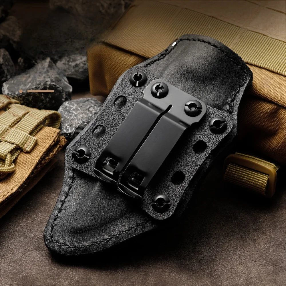 Quenched high toughness outdoor straight knife, detachable storage scabbard, hiking camping daily cutting tool