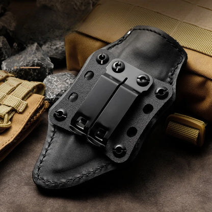 Quenched high toughness outdoor straight knife, detachable storage scabbard, hiking camping daily cutting tool