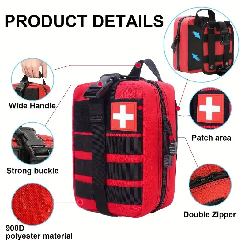 379pcs IFAK Trauma First Aid Kit MOLLE Pouches Emergency Survival Kit Suitable for Home, Car, Travel, Camping, Hiking, Sports