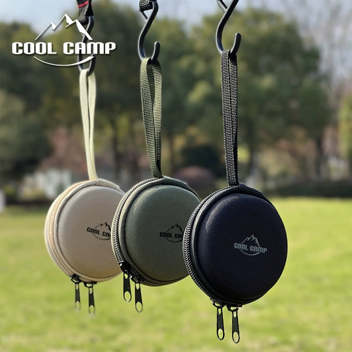 Outdoor Magnetic Hook Storage Bag Set, No-Drill Magnetic Hooks and Storage Bag, Suitable for Camping Tents, Lamps, Etc.