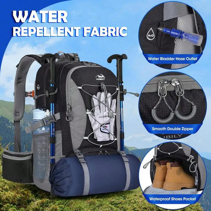 50L Hiking Backpack Waterproof Camping Backpack For Men Women Lightweight HIking Daypack Outdoor Travel Daypack