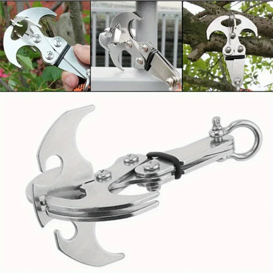 Heavy Duty Flying Tiger Gravity Hook Stainless Steel Folding Grappling Outdoor Survival Climbing Claw Multitool Camping Gear