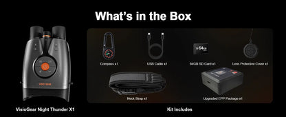 GOYOJO True 4K Night Vision Binoculars 1200m Long Range Night Viewing Goggles Full Color Photo and Video with App Control for Camping